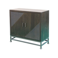 Esteban 2-Door Mango Wood & Iron Cabinet