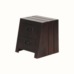 Jaipur Solid Sheesham Wood Bedside Table with 2 Drawers