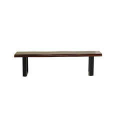 Sheesham Wood Dining Bench with Metal Legs