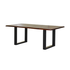 Sheesham Wood 6 Seater Dining Table with Metal Legs
