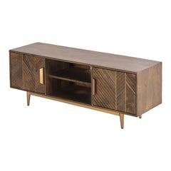 Edra Dark Mango Wood Wide TV Unit