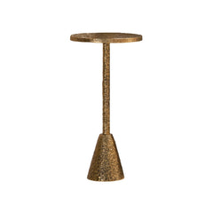 Modern Hammered Metal End Table