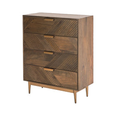 Edra Dark Mango Wood 4-Drawer Chest