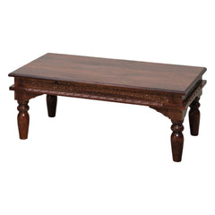 Lata Sheesham Wood Hand-Carved Coffee Table