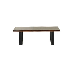 Sheesham Wood Coffee Table with Sleek Metal Legs