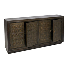 Jaree Hand-Embossed Metal 4-Door Sideboard