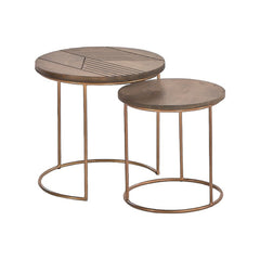Edra Dark Mango Wood Nesting Side Tables