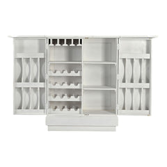 Carved Lace Jabot Bar Cabinet