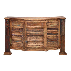 Sawan Rustic Mango Wood Shutter-Front Bar