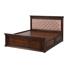 Royal Sheesham Wood Hydraulic Lift-Up Storage Bed