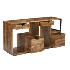 Cubist 4-Drawer Console Table