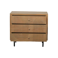 Kristian Mango Wood & Iron 3-Drawer Chest