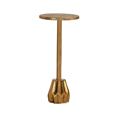 Ornate Gold Finish Metal End Table