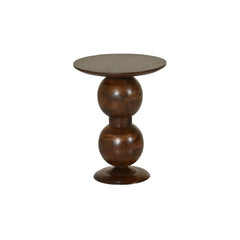 Modern Sculptural Wooden End Table