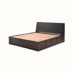 Jaipur Solid Sheesham Wood Queen Size Bed with Hydraulic Lift-Up Storage