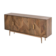 Edra Dark Mango Wood 4-Door Sideboard