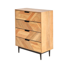 Edra Light Mango Wood 4-Drawer Chest