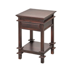 Tikku Sheesham Wood Side Table with Drawer