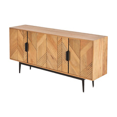 Edra Light Mango Wood 4-Door Sideboard