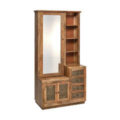Kittur Solid Wood Dressing Table with Mirror & Storage
