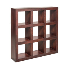 Kamdhenu Sheesham Wood 9-Hole Open Bookcase