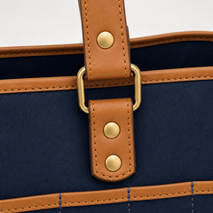 The Cobalt Coast Leather-Trimmed Everyday Tote