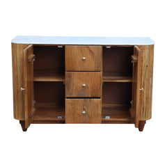 Rustic Pelle Marble Top Sideboard