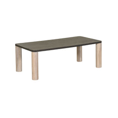 Oak Wood Coffee Table with Black Top