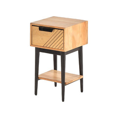 Edra 1-Drawer Bedside Table in Light Mango Wood