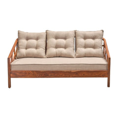 Blue City 3-Seater Wooden Sofa