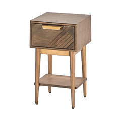 Edra 1-Drawer Bedside Table in Dark Mango Wood