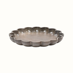 Scalloped Edge Solid Mango Wood  Tray - Large