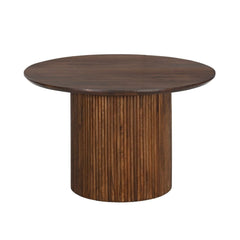 Karlen Wooden Round Table – Contemporary Fluted Base Design