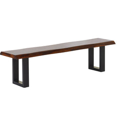 Sheesham Wood Dining Bench with Metal Legs