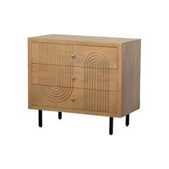Kristian Mango Wood & Iron 3-Drawer Chest
