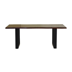 Sheesham Wood 6 Seater Dining Table with Metal Legs
