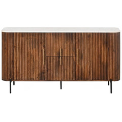 Karlen Reed Wooden Sideboard – Marble Top