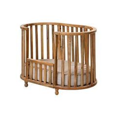 Natural Finish Wooden Baby Crib