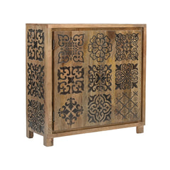 Haffner Hand-Carved Solid Wood Storage Cabinet