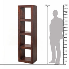 Kamdhenu Sheesham Wood 4-Hole Open Bookcase