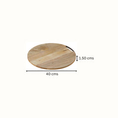 Cambridge Large Round Solid Mango Wood Cutting Board