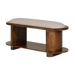 Wooden Shoe Rack with Cushion Seat