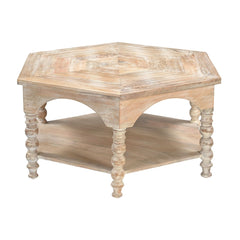 Scarlatti Carved Hexagonal Coffee Table