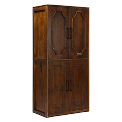 Handcrafted Mango Wood Carving Wardrobe