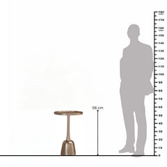 Contemporary Round Metal Accent End Table