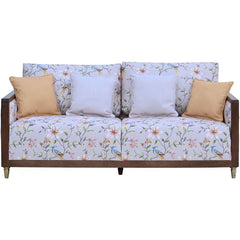HC Three Seater Sofa – Elegant Printed Upholstery