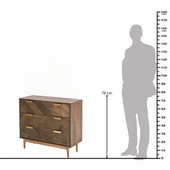 Edra Dark Mango Wood 3-Drawer Chest