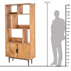 Edra Light Mango Wood Storage Bookcase