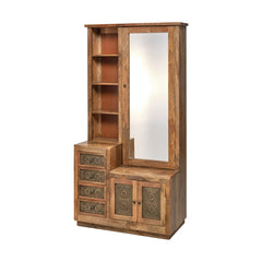 Kittur Solid Wood Dressing Table with Mirror & Storage