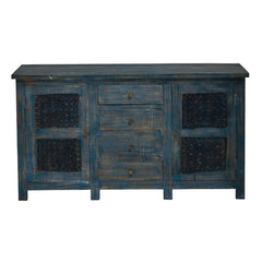 Guru Rustic Blue Mango Wood Sideboard